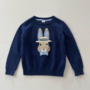 Gymboree 4T Toddler Boy Easter Bunny Blue Sweater Spring